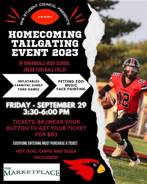  Homecoming Tailgating event September 29 from 3:30-6